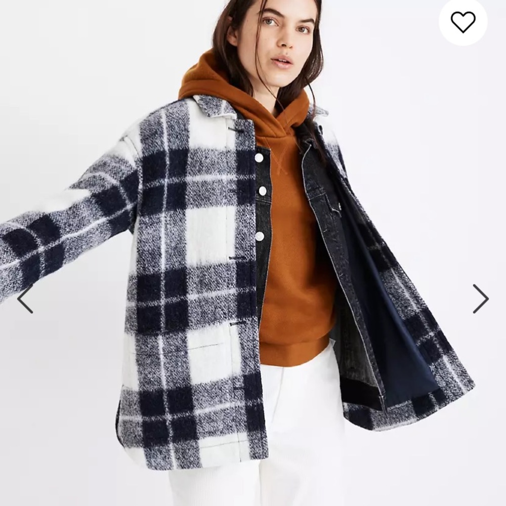 Madewell Plaid Shacket (Walleton Shirt-Jacket) in XS